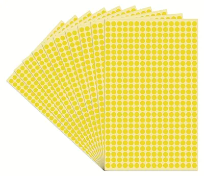 Productafbeelding van Kleurige zelfklevende stippen, 6 mm, geel, 4160 stuks