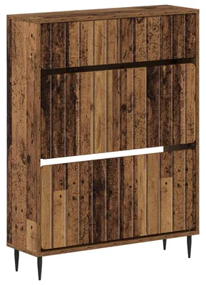 Produktbild von vidaXL Schuhschrank ZWOLLE 78 x 24 x 103 cm Holzwerkstoff Altholz
