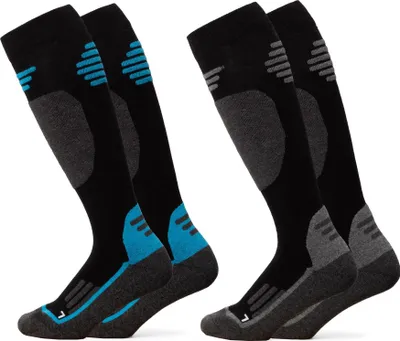 Produktbild von Occulto Herren & Damen Merino Skisocken 2er Pack (Modell: Toni) Blk-Blue 39-42