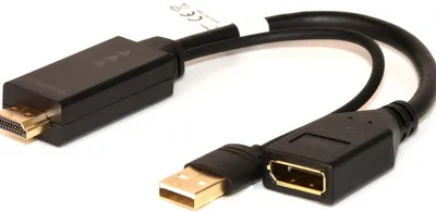 Produktbild von LINK LKADAT202, 1 m, HDMI Typ A (Standard), DisplayPort + USB Type-A, Stecker, Stecker/Buchse, Gerade