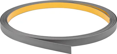 Immagine prodotto di QUEST Barra piatta rigida in PVC 1x20mm, 10m, autoadesiva, adesiva, PP, grigio scuro