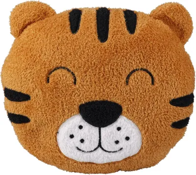 Productafbeelding van Pluche kussen in de vorm van een tijger, 32 cm, oranje, merk H&L