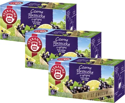 Produktbild von Teekanne Johannisbeere Zitrone Tee 3x 20 Teebeutel - Früchtetee Ländertee