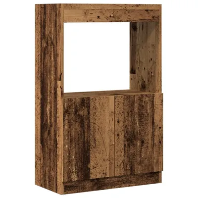 Obrázok produktu pre Vysoká skrinka staré drevo 63x33x100 cm kompozitné drevo