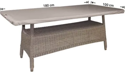 Produktbild von Raffles Covers Schutzhülle nur für Tischplatten 180 x 100 cm | Atmungsaktiv | Wasserdicht | UV-beständig | Doppelnähte | Elastischer Kordelzug