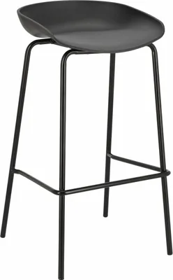 Zdjęcie produktu dla Hoker krzesło barowe stołek kuchenny czarny do wyspy 73,5 cm
