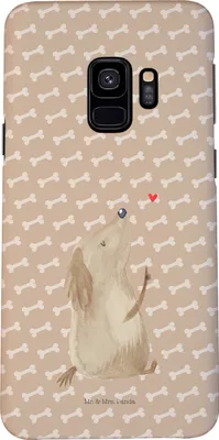 Produktbild von Mr. & Mrs. Panda Samsung Galaxy S9 Handyhülle Hund Liebe - Hundeglück - Geschenk, Handy Case, Hülle, Cover, Herz, Süß, Smartphone, Sprüche