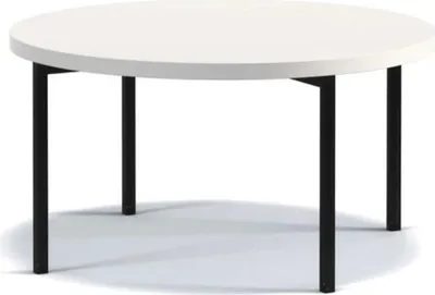 Immagine prodotto di Tavolino da soggiorno rotondo VILEM 2 - bianco lucido