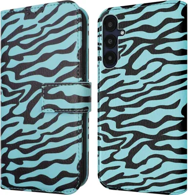 Produktbild von imoshion Design Klapphülle Samsung Galaxy A35 - Black Blue Stripes