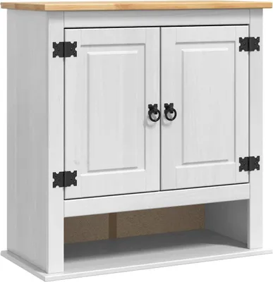 Zdjęcie produktu dla vidaXL Szafka wisząca Corona Biała 70 x 33 x 71,5 cm Lite drewno sosnowe