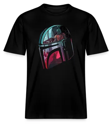 Produktbild von Star Wars: Mandalorian Verspiegelter Helm Relaxed Fit Uni T-Shirt, XL, Schwarz