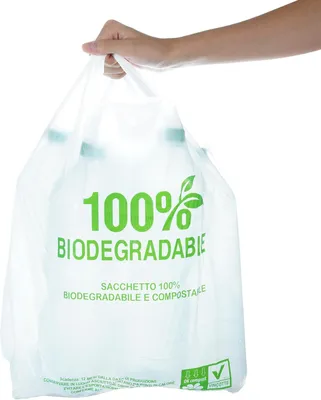 Obrázok produktu pre Sáčky na odpad 25 l, biologicky odbúrateľné, s rúčkou, pre bioodpad
