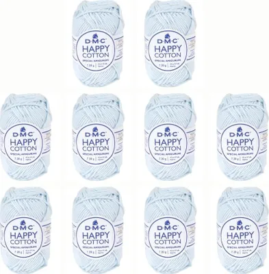 Obrázok produktu pre 10x DMC Happy Bavlna – mäkká priadza zo 100 % bavlny, 392 (farba 765)