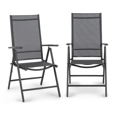 Produktbild von Blumfeldt Almeria Garden Chair, záhradná stolička, 2ks, 56,5x107x68 cm, antracit