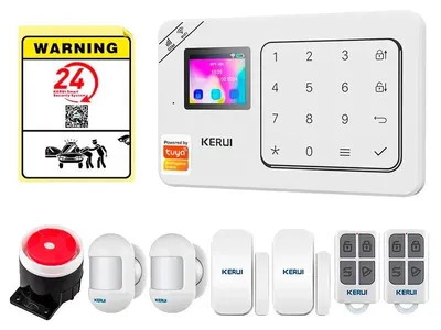 Produktbild von Sicherheitsalarmsystem, drahtlose Steuerung, mobile Benachrichtigungen, KIT 2, EU-Stecker
