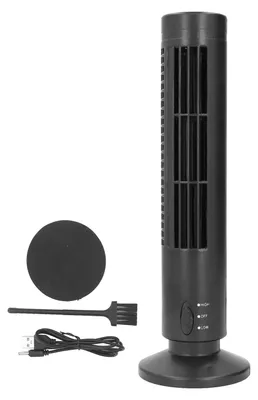 Productafbeelding van USB-torenventilator, bladloos, met 2 snelheden, draagbaar voor thuis en op kantoor