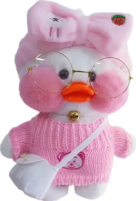 Zdjęcie produktu dla Lalafanfan kaczka pluszowa 30 cm urocza maskotka z akcesoriami dla dzieci