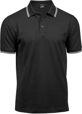 Produktbild von Tee Jays - Poloshirt für Herren PC5825 (M) (Schwarz/Weiß)