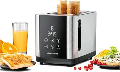 Obrázek produktu pro Rommelsbacher TO 850, 2 krajíců, Černá, Nerezová ocel, Nerezová ocel, Dotyk, LED, 850 W