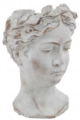 Produktbild von Donika Blumentopf Gesicht Madonna Grau Beton 21x10cm