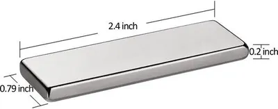 Zdjęcie produktu dla Zestaw 5 magnesów neodymowych, silne magnesy trwałe, 60 mm × 20 mm × 5 mm, do prac rękodzielniczych