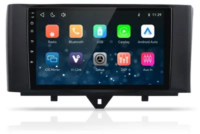 Produktbild von 9 Zoll Autoradio für Smart Fortwo 451 2010-2015 Linux CarPlay Android Auto Radio mit Bluetooth WiFi  RDS Kamera optional Vi Link
