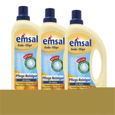 Produktbild von 3x emsal Boden-Pflege Pflege Reiniger 1 Liter mit Biosan - Natürliche Pflege