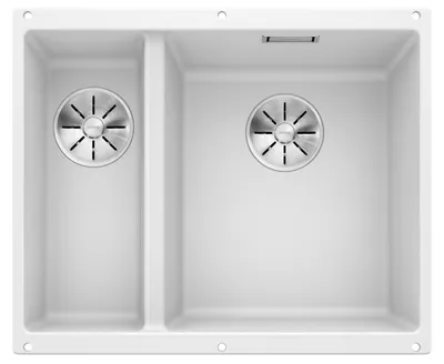 Produktbild von BLANCO SUBLINE 340/160-U, Schrankwaschbecken, Silgranit, Weiß, Links, 60 cm, Deutschland