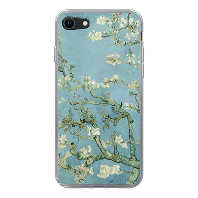 Produktbild von MuchoWow® Handyhülle Schutzhülle Hülle für iPhone 7 Mandelblüte - Van Gogh - Kunst Silikon Softcase Handy Hülle - Kartenhalter