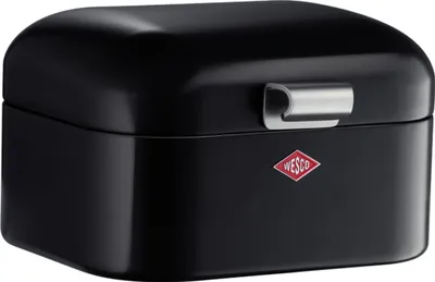 Produktbild von Wesco Mini Grandy, Frühstücksbox, Brotdose, Butterbrotsdose, Schwarz, Stahlblech, 235001-62