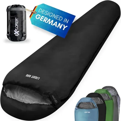 Produktbild von Schlafsack EXPLORER Light600 Leicht Hüttenschlafsack Mini Ultrakompakt schwarz