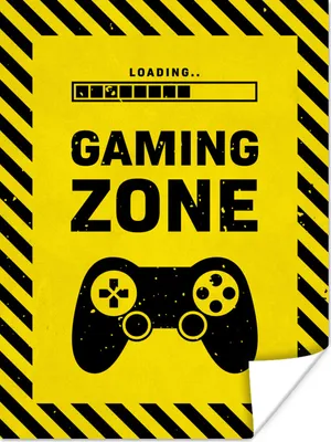Produktbild von MuchoWow® Poster Spiele - Zitate - Controller - Spielzone - Spiel 120x160 cm - Wandbilder
