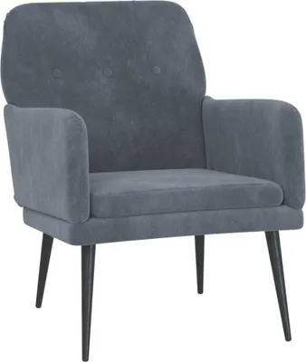 Immagine prodotto di vidaXL Poltrona grigio scuro 62x79x79 cm in velluto