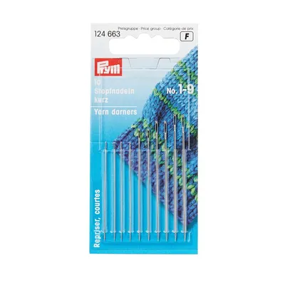 Obrázok produktu pre Prym 11246630, Ručné šitie, Ihla na plátanie, 3, 4, 5, 6, 7, 8, 9, Kov, Strieborná, 10 kusov