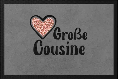 Produktbild von Große Cousine Fußmatte Love Beschützerin Liebe Familie Spaß Freude Cousinen Geborgenheit Zusammenhalt