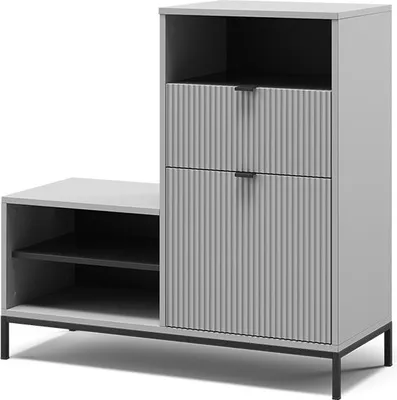 Produktbild von Schuhschrank Vicco Eliza Grau 100 x 98.5 cm mit Tür und Schublade, Model 56440