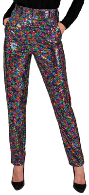 Imagen del producto de W WIDMANN MILANO - Moda para fiestas - Pantalón de lentejuelas para mujer, de colores