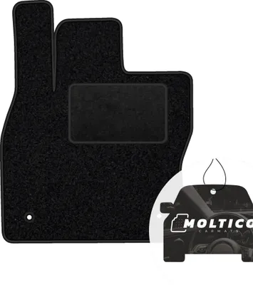 Produktbild von moto-MOLTICO Fahrer Fußmatte Auto Velours Fahrerseite Autoteppiche Schwarz Fahrermatte 1-teilig passend für Audi Q2 ab 2016