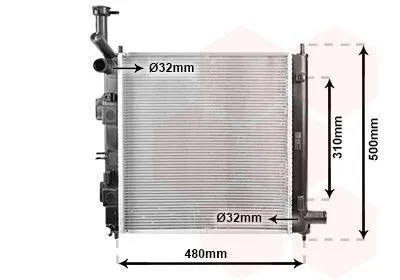 Produktbild von VAN WEZEL 83012728 Kühler Wasserkühler Motorkühler für KIA PICANTO (JA)
