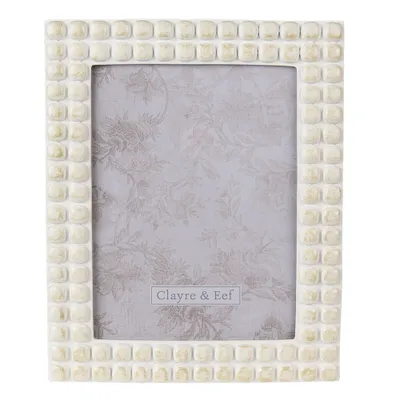 Produktbild von Clayre & Eef Bilderrahmen 15x20 cm Weiß Kunststoff