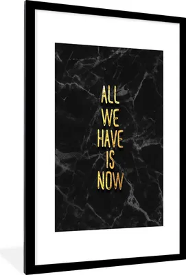 Produktbild von MuchoWow® Gerahmtes Poster Zitate - Sprichwörter - Gold - Marmor 60x90 cm - Poster mit Schwarzem Bilderrahmen Wandposter Rahmen Foto Bilder - Dekoration - Wandposter Wohnzimmer - Hochwertig