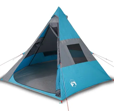 Produktbild von vidaXL Tipi-Campingzelt 7 Personen Blau Wasserdicht