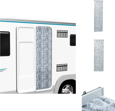 Obrázok produktu pre vidaXL Záclona proti hmyzu biela a sivá 56x185 cm šenil - sieť proti hmyzu