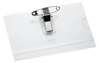 Obrázok produktu pre visačka sigel s kombinovaným klipom, 54 x 90 mm, číra