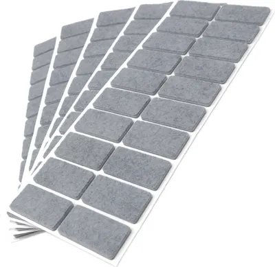 Produktbild von Adsamm® | 100 x selbstklebende Filzgleiter / Grau / 20x40 mm / rechteckig / Möbelgleiter aus Filz mit 3.5 mm Stärke