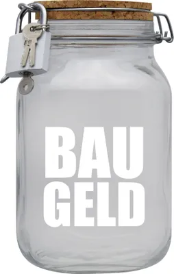 Produktbild von Spardose Geld Geschenk Ideen Bau Geld Transparent Größe XL 2 Liter