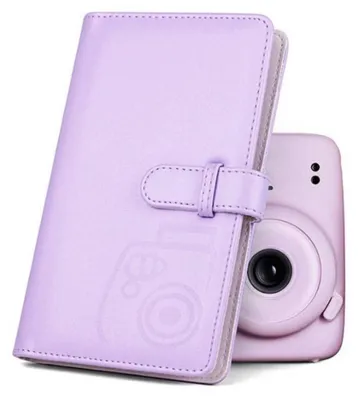 Produktbild von Fotoalbum 96 Taschen Brieftaschenalbum PolyurethanKarton 3-Zoll Sofortbildkamera Lila