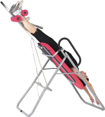 Produktbild von Massageliege, Inversionsbank mit grauem Rahmengestell, div. Farben, Farbe:50 himbeere