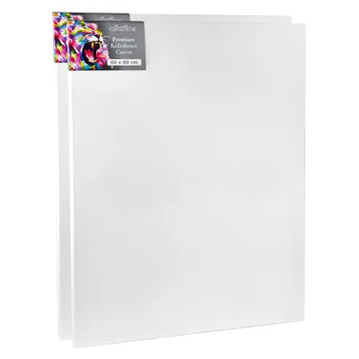 Immagine prodotto di Telaio Cretacolor 60x80 cm - 2 pezzi - Set di tele - Tela da pittura di alta qualità su telaio in legno - Tela in cotone per acrilico, olio e tecnica mista