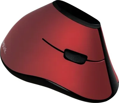 Produktbild von Logilink Maus, ergonomisch vertikal, Funk 2.4 GHz, rot
